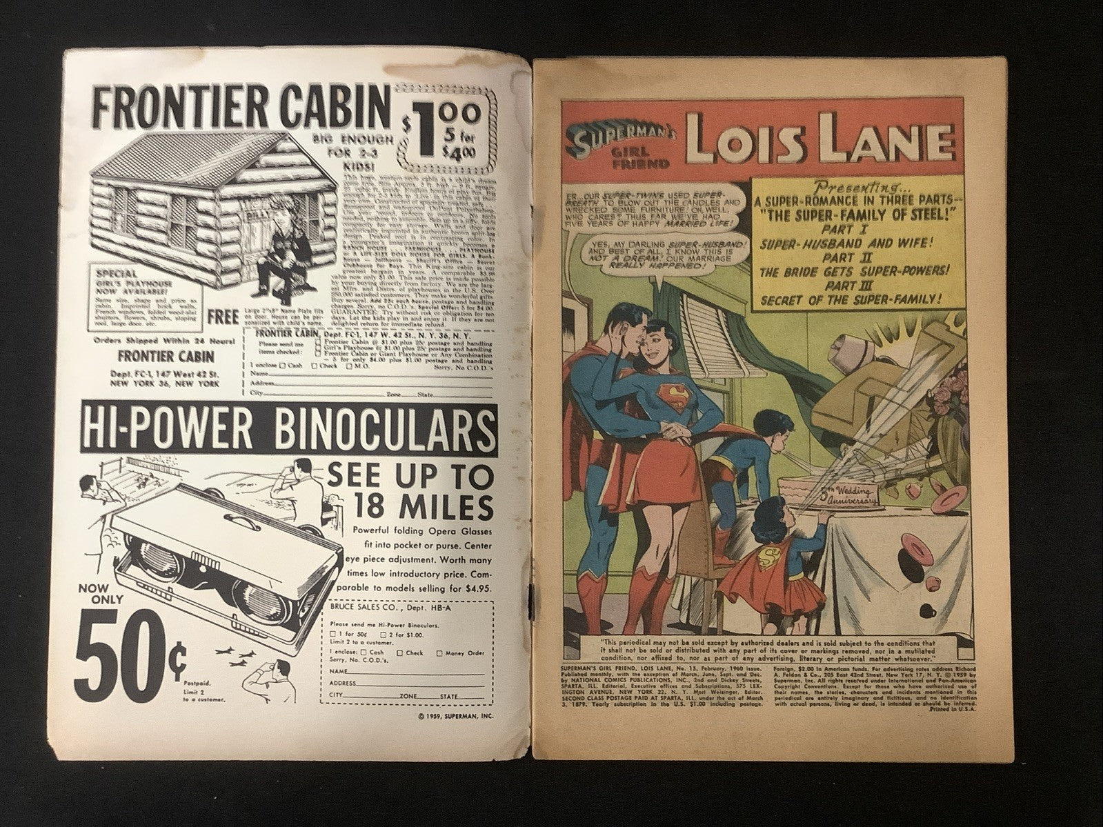 Superman's Girl Friend, Lois Lane #15 (1960) VG/F (5.0) Staple Rust/Stains