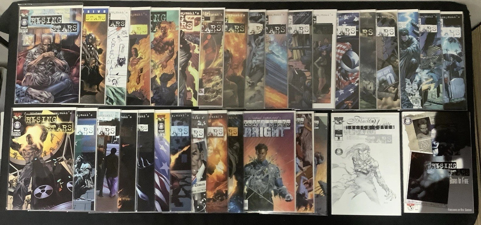 Rising Stars #Prelude-#24 + Top Cow Sketch #1 + Born In Fire TPB + Bright #1-3