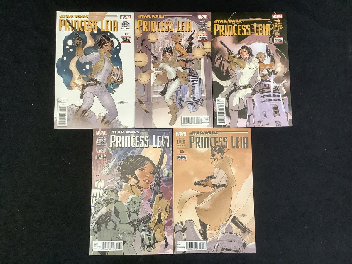 Star Wars Princess Leia #1-5 Complete Comic Set, Marvel, Waid/Dodson, 2015