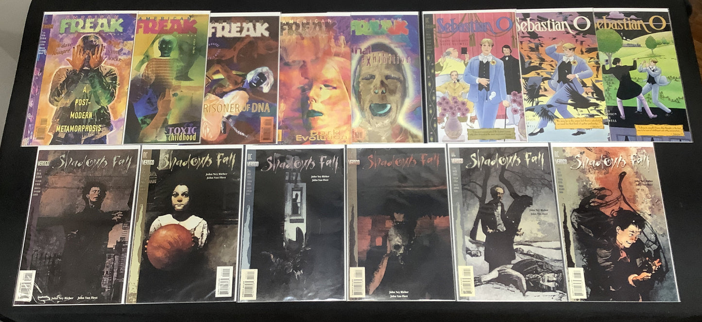 Vertigo Comic Bundle: American Freak #1-5, Sebastian O #1-3, Shadows Fall #1-6