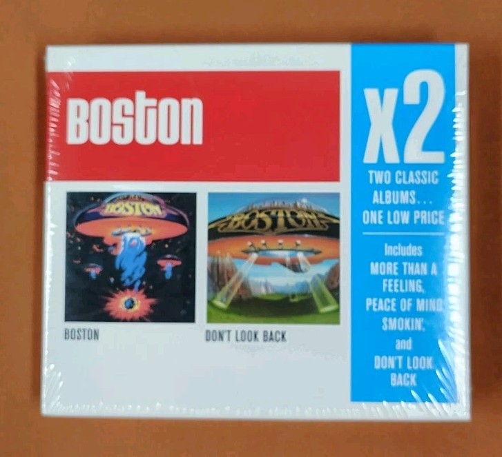 Rare Sealed New Boston X2: Boston/Don't Look Back Double CD JD