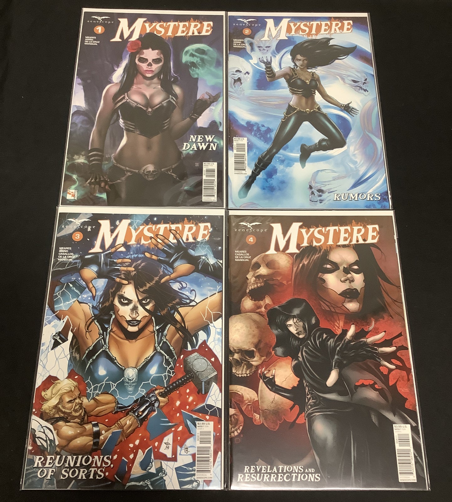 Mystere #1-4 Comic Lot, Zenoscope, Ben Meares Sergio Arino, 2019