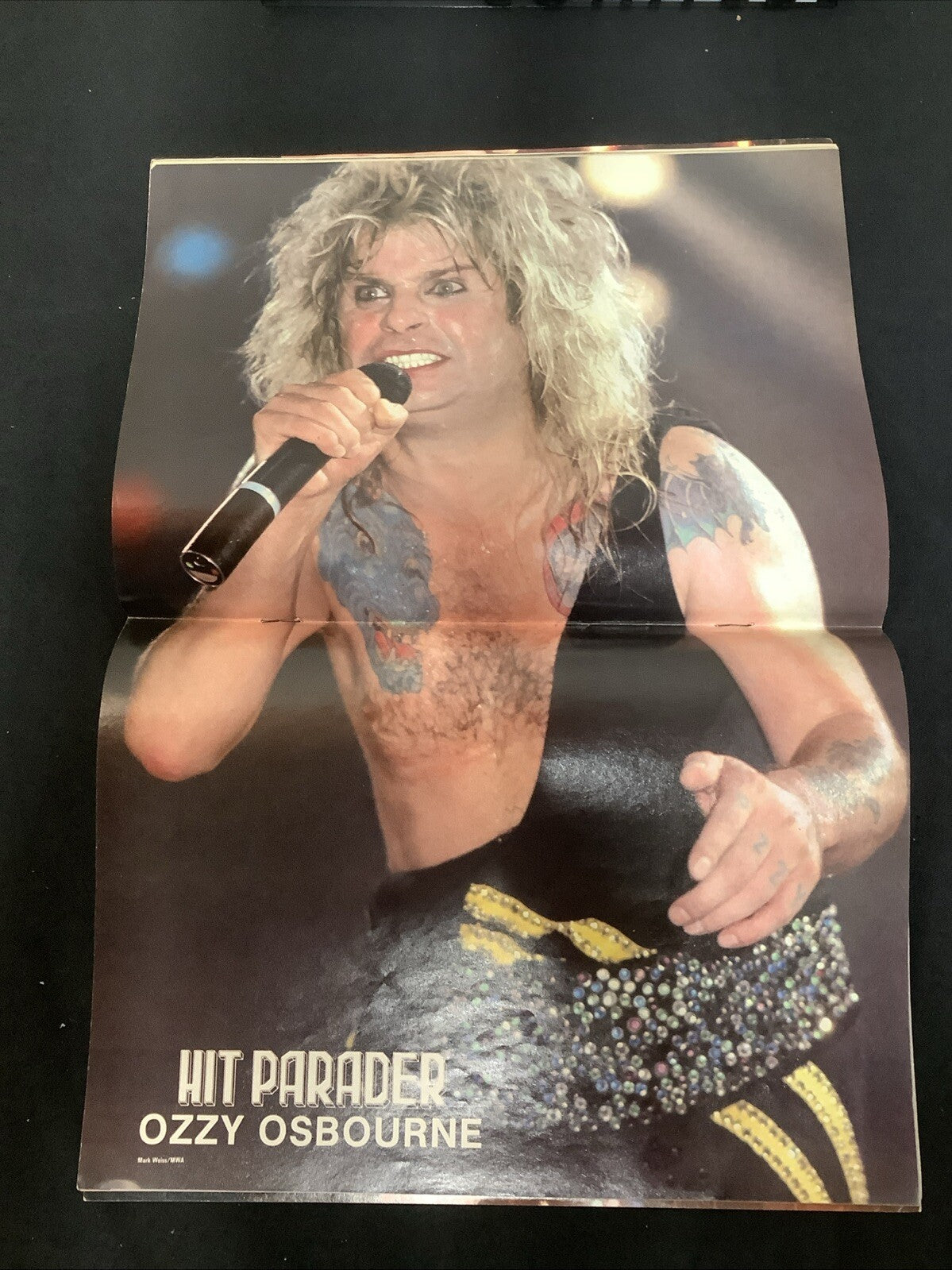 Hit Parader (September 1987) Heavy Metal, Ozzy Osborne Centerfold Poster