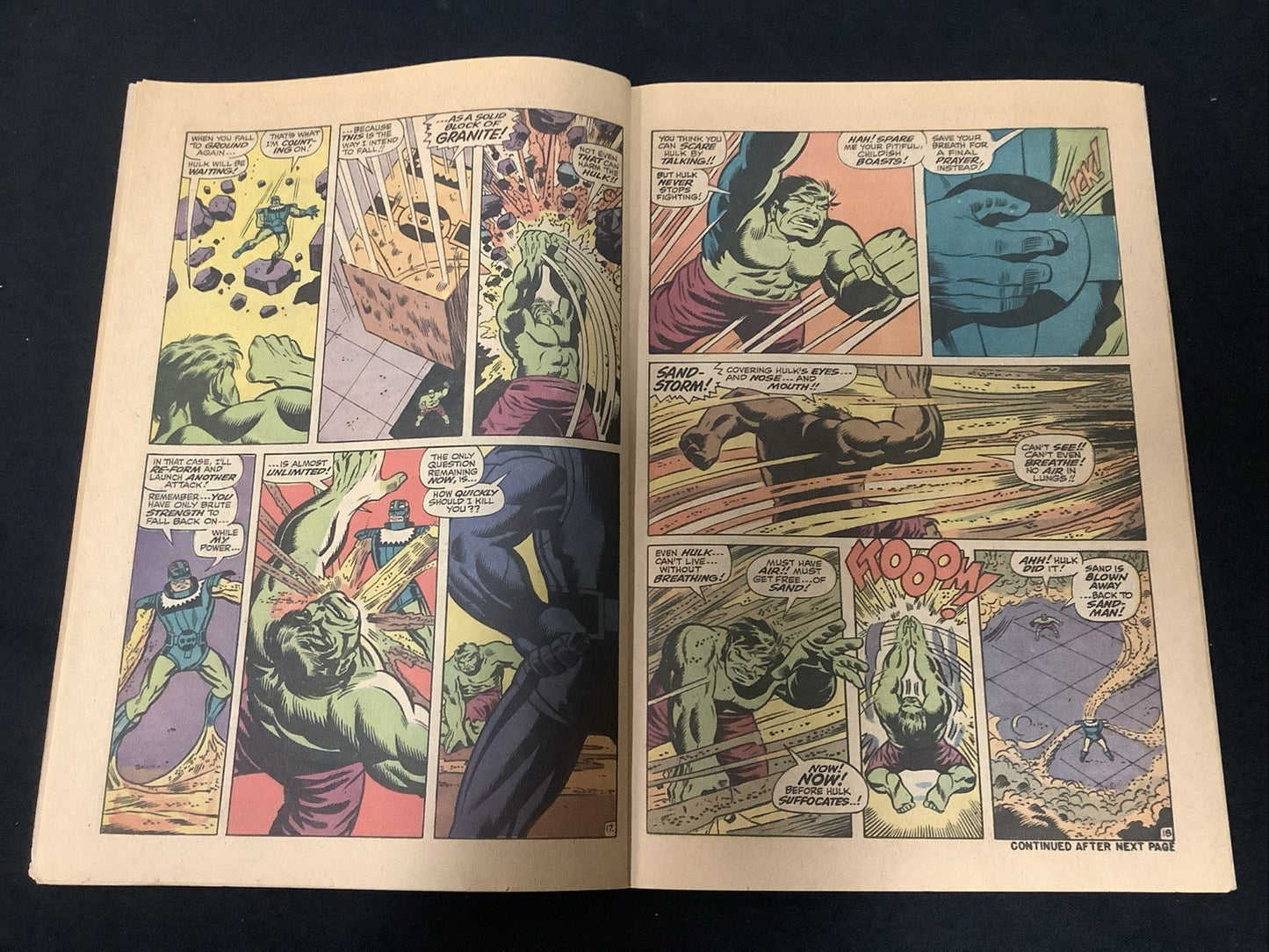 The Incredible Hulk #113 (Marvel Comics March 1969) Fine+ (6.5) Vs. Sandman