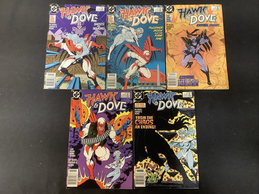 Hawk and Dove #1-5 Complete Comic Lot, DC Comics, Liefeld, 1st App Dawn Granger
