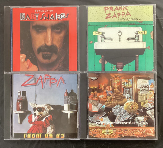 Frank Zappa 4 CD Lot FZ4 (Baby Snakes, Them Or Us, Like New) -JD