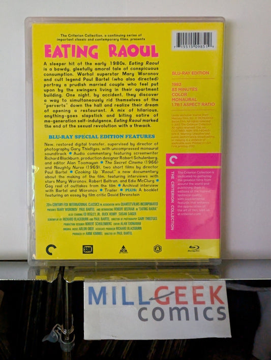Eating Raoul, Criterion Collection (Blu-Ray) Like New -JD