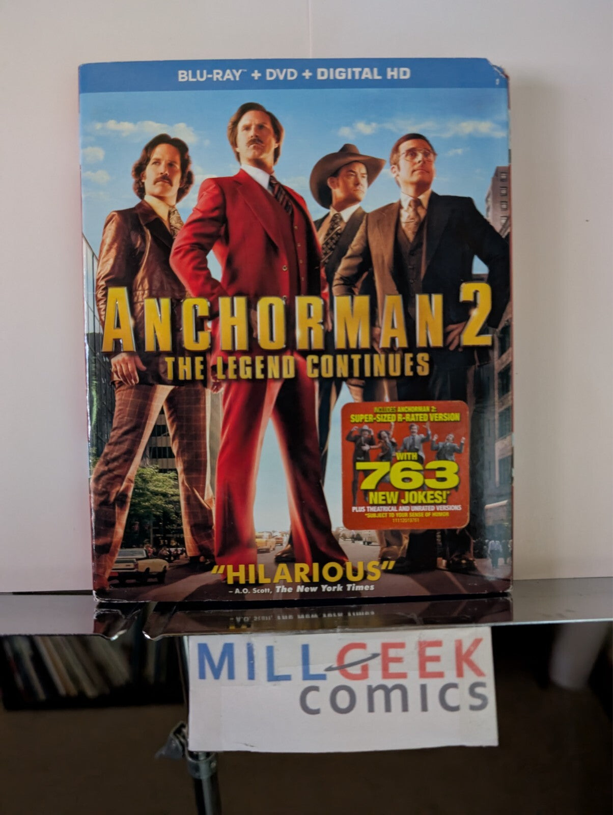 Anchorman, "Rich Mahogany" Ed (New) / Anchorman 2 (Like New) (Blu-Ray 2004) -JD