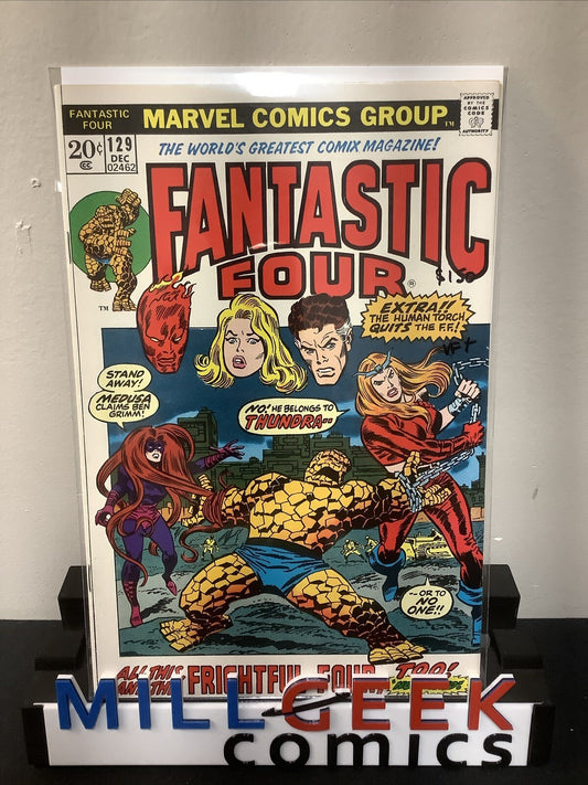 Fantastic Four #129 (1972) VF+ (8.5) Roy Thomas/John Buscema, 1st App Thundra