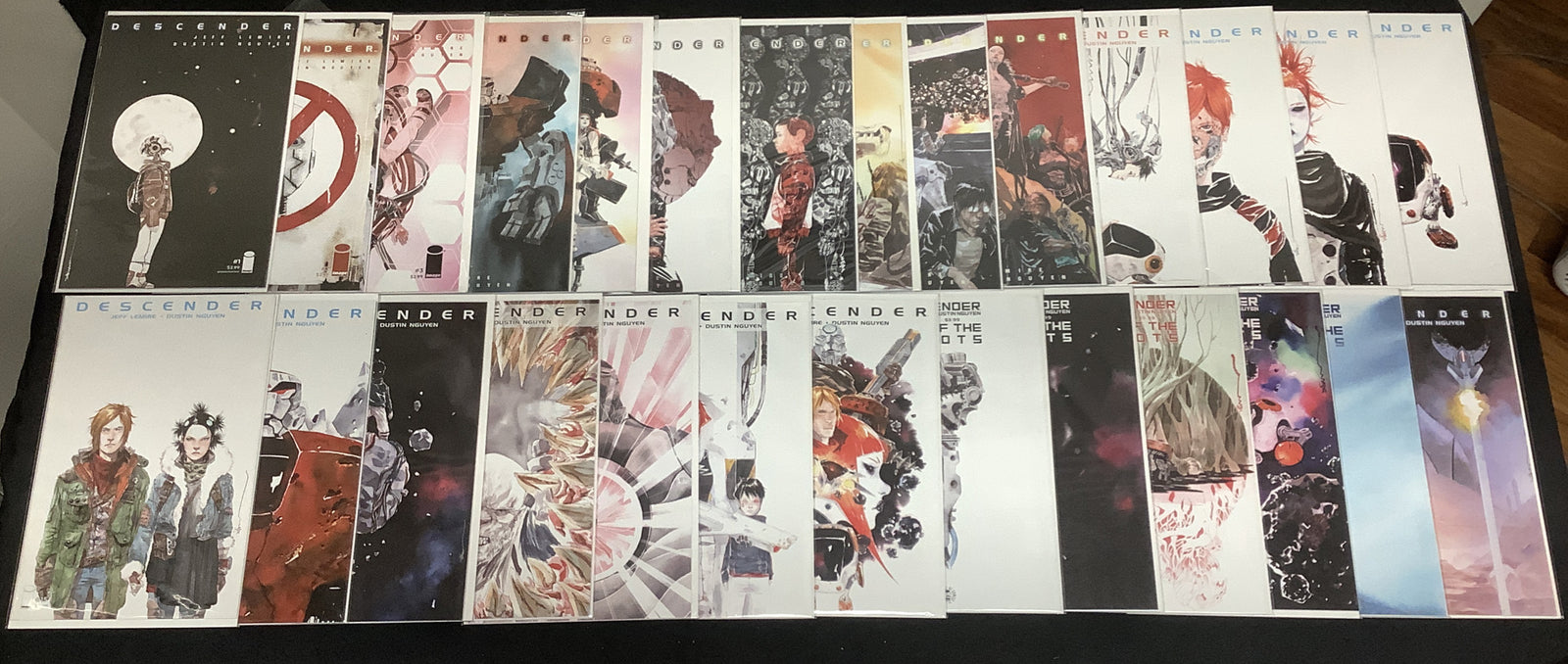 Descender #1-27 Comic Lot, Image, #1 (2nd Print Monochrome Cover), Dustin Nguyen