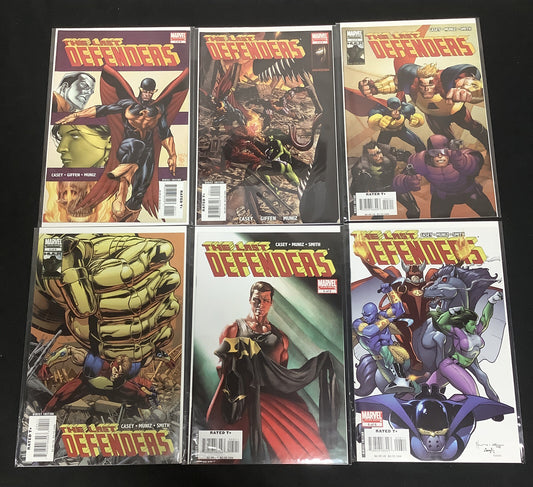 THE LAST DEFENDERS: 1-6 (2008) Complete Set -Marvel Comics Casey, Muniz
