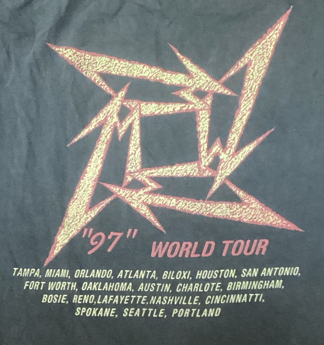 Metallica 97 World Tour Vintage T-shirt (Large)