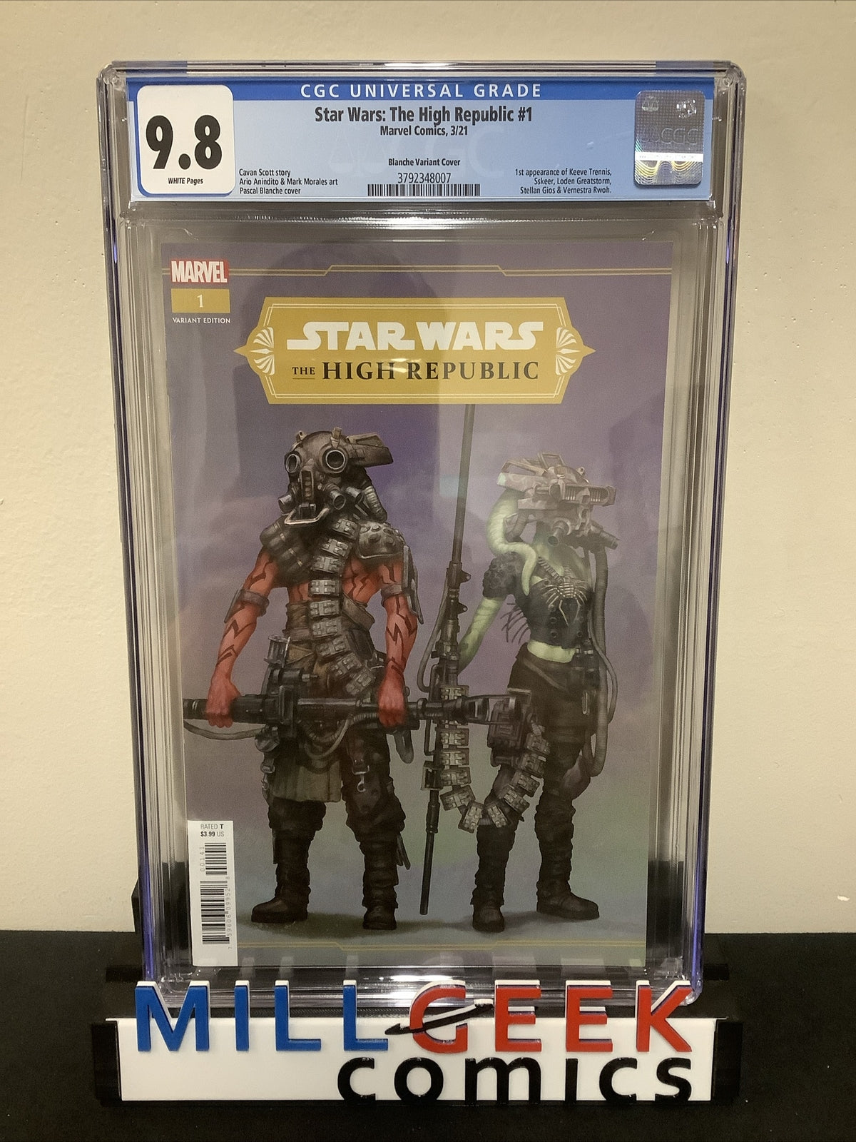 Star Wars: The High Republic #1, CGC Graded 9.8, Blanche 1:10 Ratio Variant