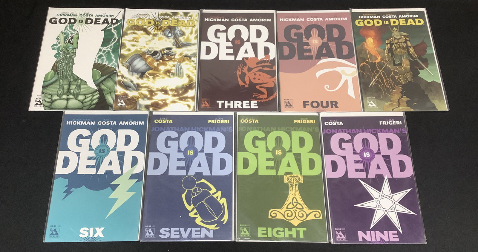God is Dead #1-9 Comic Lot, Avatar Press, Johnathan Hickman, 2013