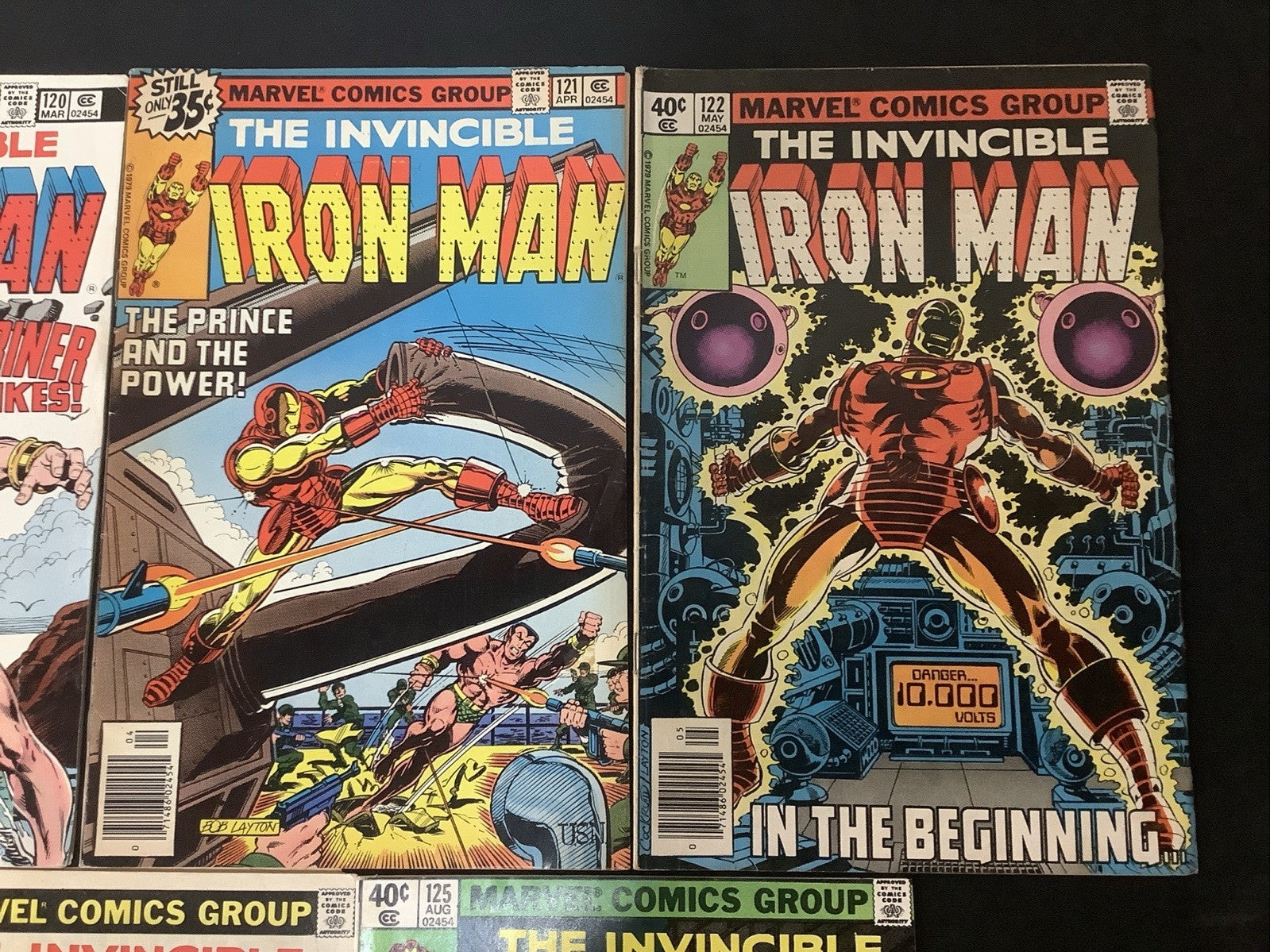 Iron Man #119-125 Comic Lot, Marvel Comics, 3rd App Scott Lang, Reader Copies