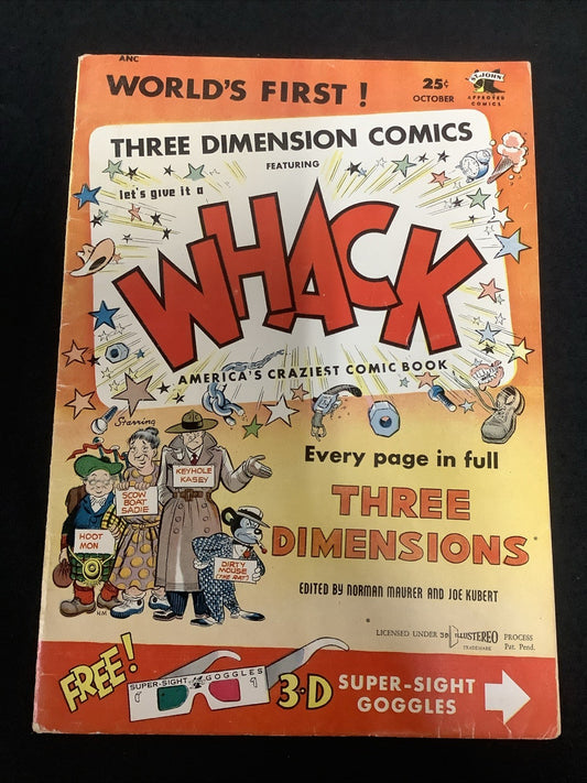 Whack #1 (St. John October 1953) F- (5.5 Qualified) 3-D Glasses Missing