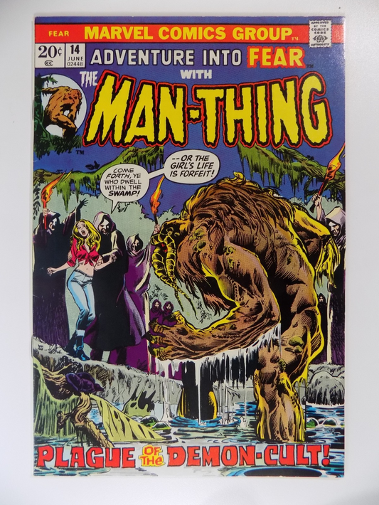 Adventure Into Fear #14 Man-Thing Marvel Comic June 1973 Very Fine/Near Mint