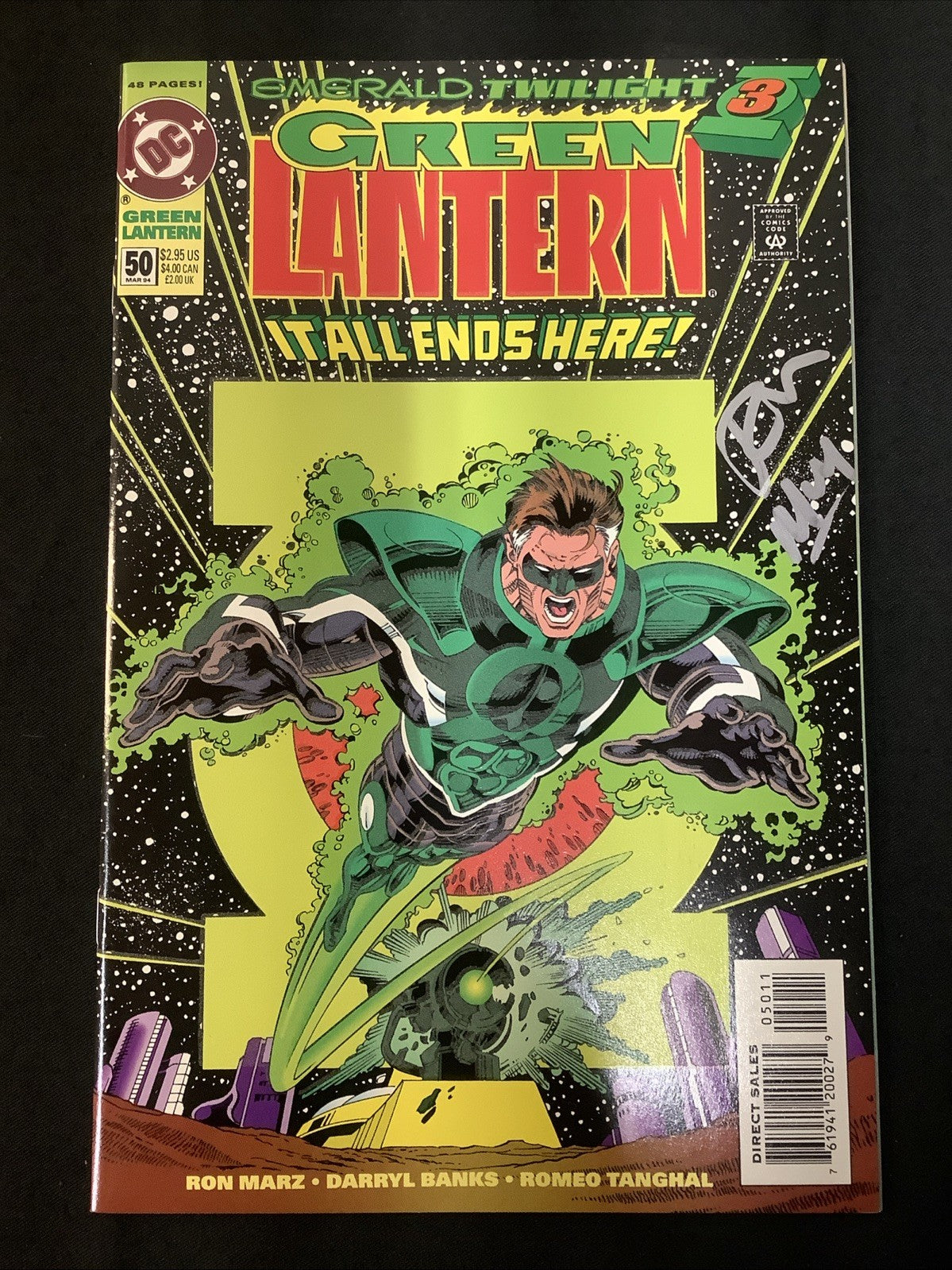 Green Lantern #48-51 Comic Set, Ron Marz Signed! 1st App Kyle Rayner, Parallax