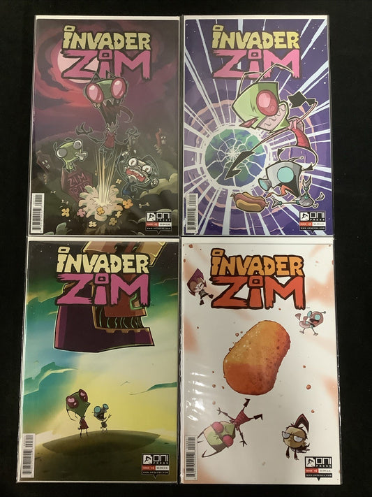 Invader Zim #1-4 Comic Lot, ONI Press, Jhonen Vasquez/Aaron Alexovich, 2015