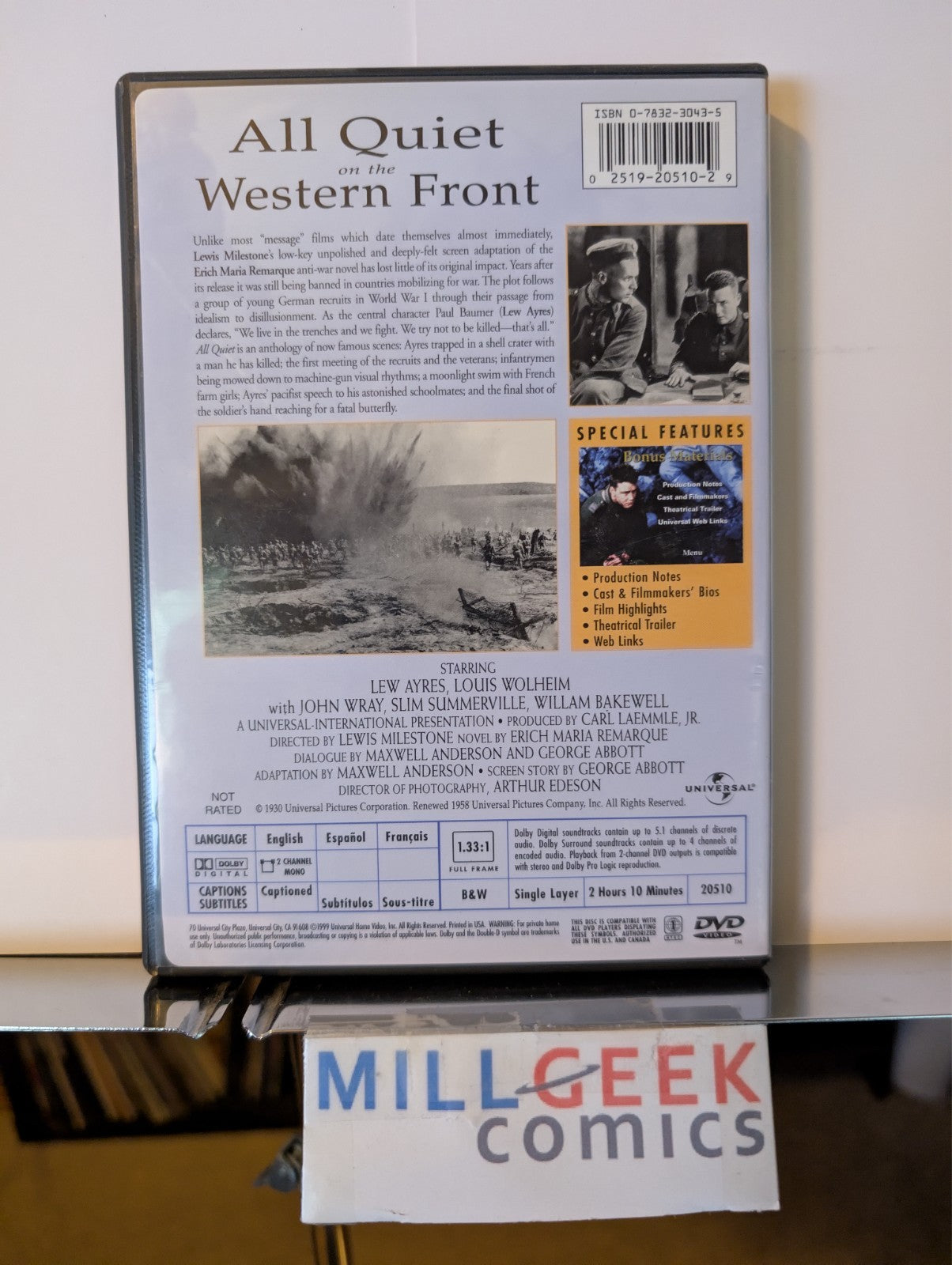All Quiet on the Western Front / Hope and Glory, 2 Movie Set (DVD) Like New-JD