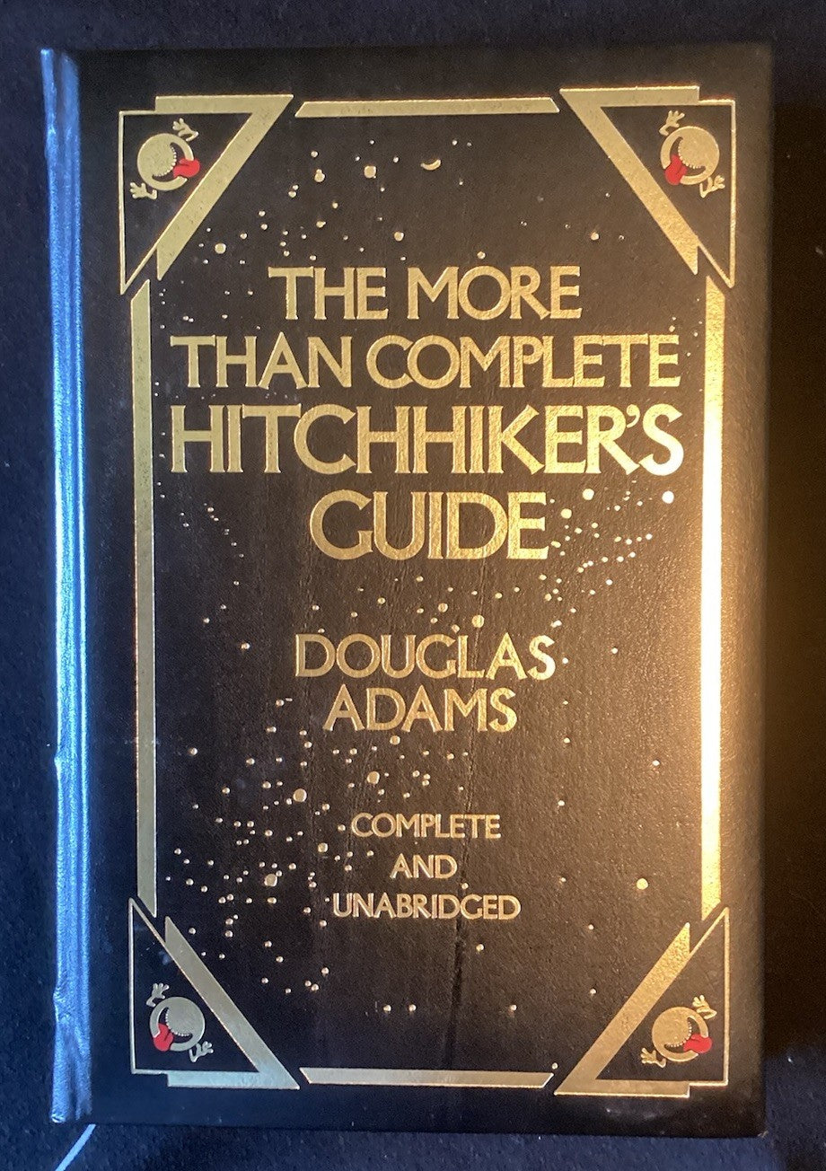 More Than Complete Hitchhiker's Guide by Douglas Adams Bonded Leather Cover -JD