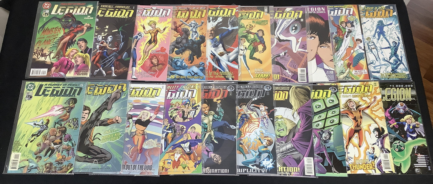 Legion Of Super-Heroes #54-110 + #0 + #1 Million Comic Lot, DC, 1st App Kinetix