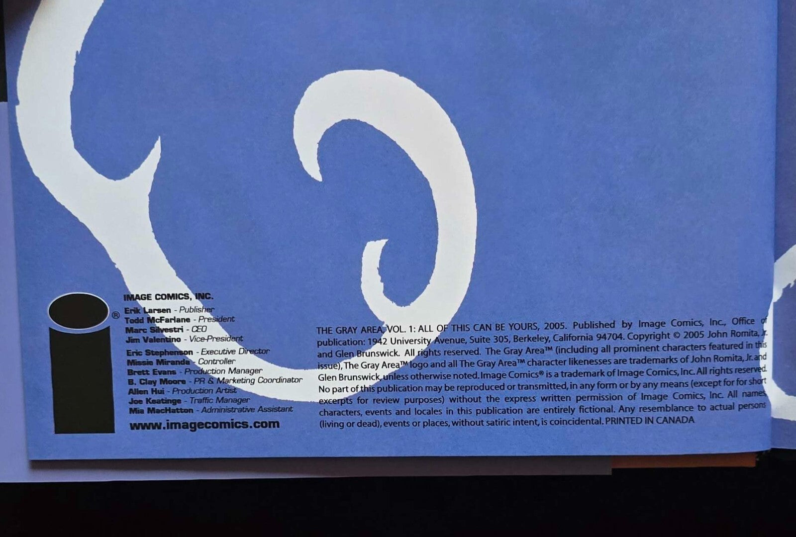 The Grey Area Vol.1 - All Of This Can Be Yours (S&N HC Image JRJR! 2005)