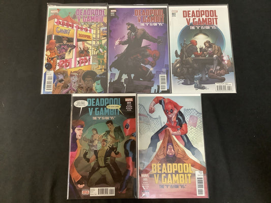 Deadpool v Gambit #1-5 Complete Comic Set, Marvel Comics, Ben Acker, 2016