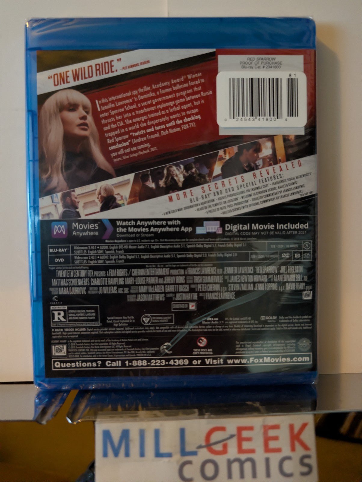 Non-Stop / Red Sparrow, Liam Neeson, Jennifer Lawrence 2 Movie Set (Blu-ray) -JD