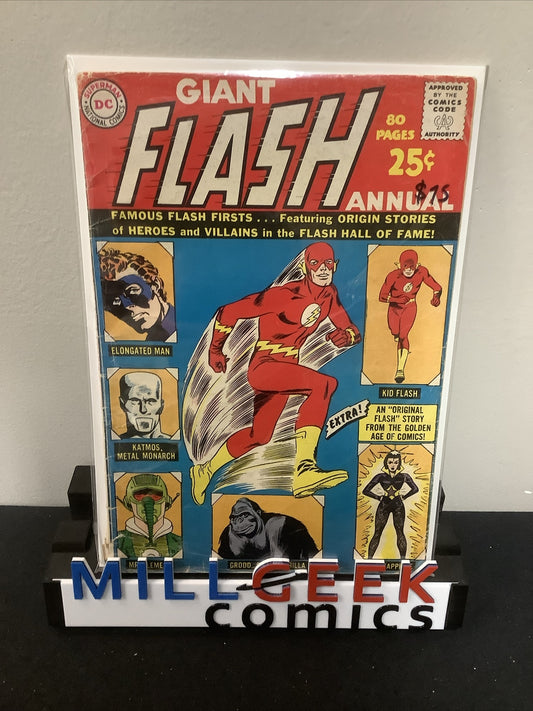 Flash Annual #1 (1962) G+ (2.5) Carmine Infantino, Famous Flash Firsts Origins