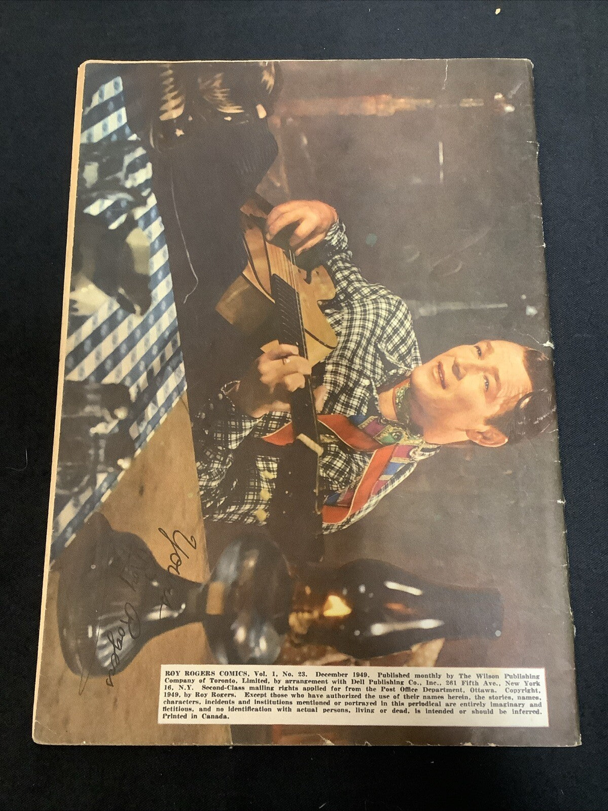 Roy Rogers Comics #23 (Dell Comics 1949) 1/8” Spine Roll, 2” Spine Split