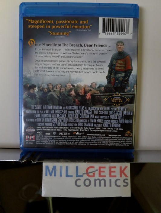Henry V, Kenneth Branagh, Shout Factory (Blu-Ray) -JD