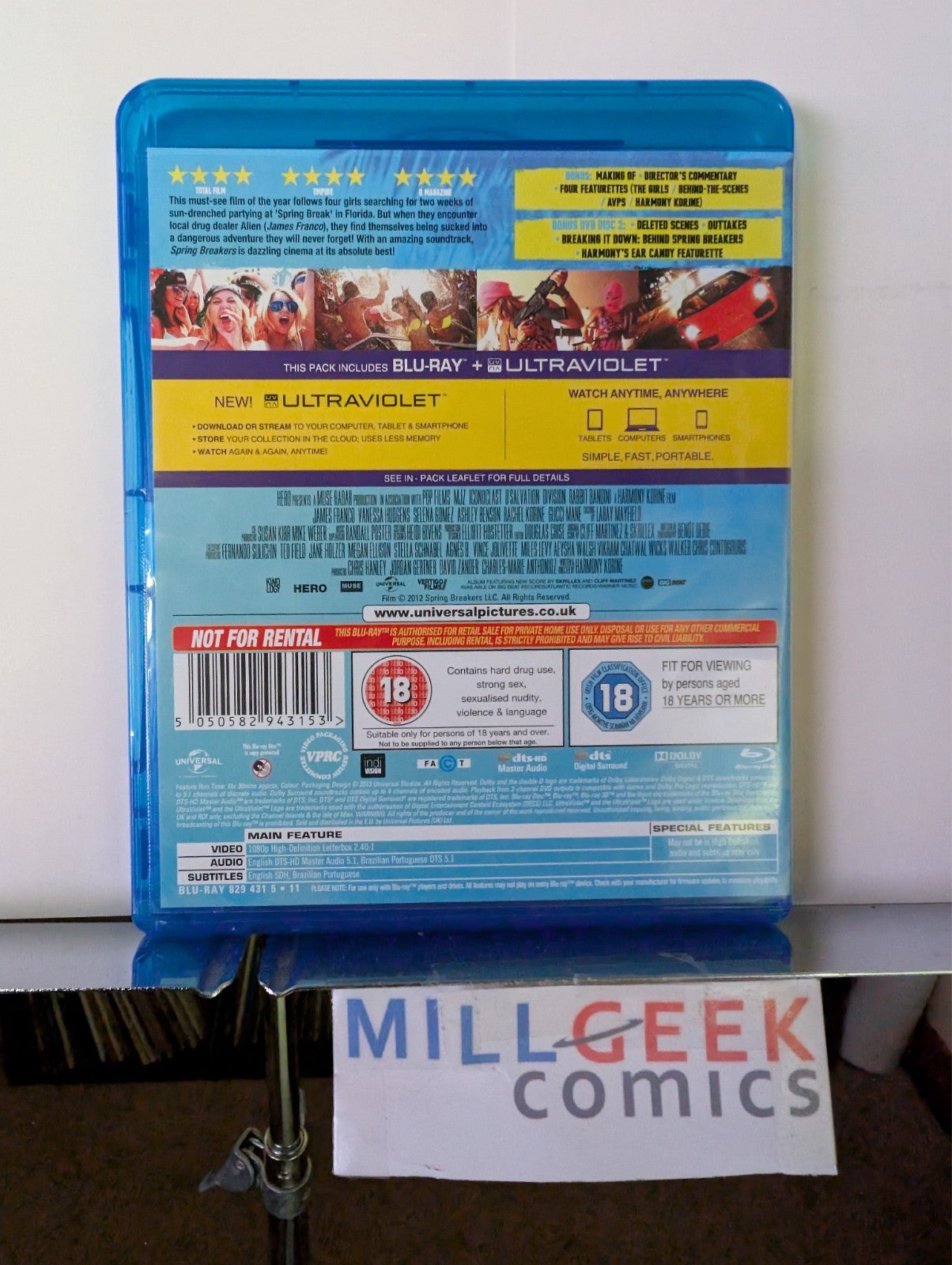 Spring Breakers, James Franco (Blu-Ray 2012) REGION B -JD