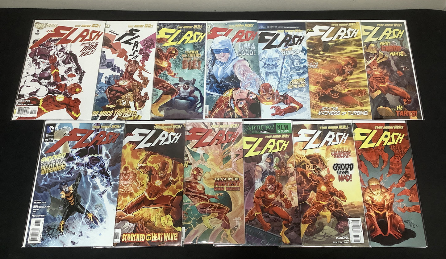 Flash #3-15 Comic Lot, New 52, Francis Manapul, Debut Captain Cold New Powers
