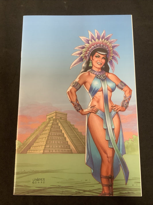 Bettie Page: Alien Agenda #4 (2022) NM- (9.2) Cover K Linsner Virgin Variant