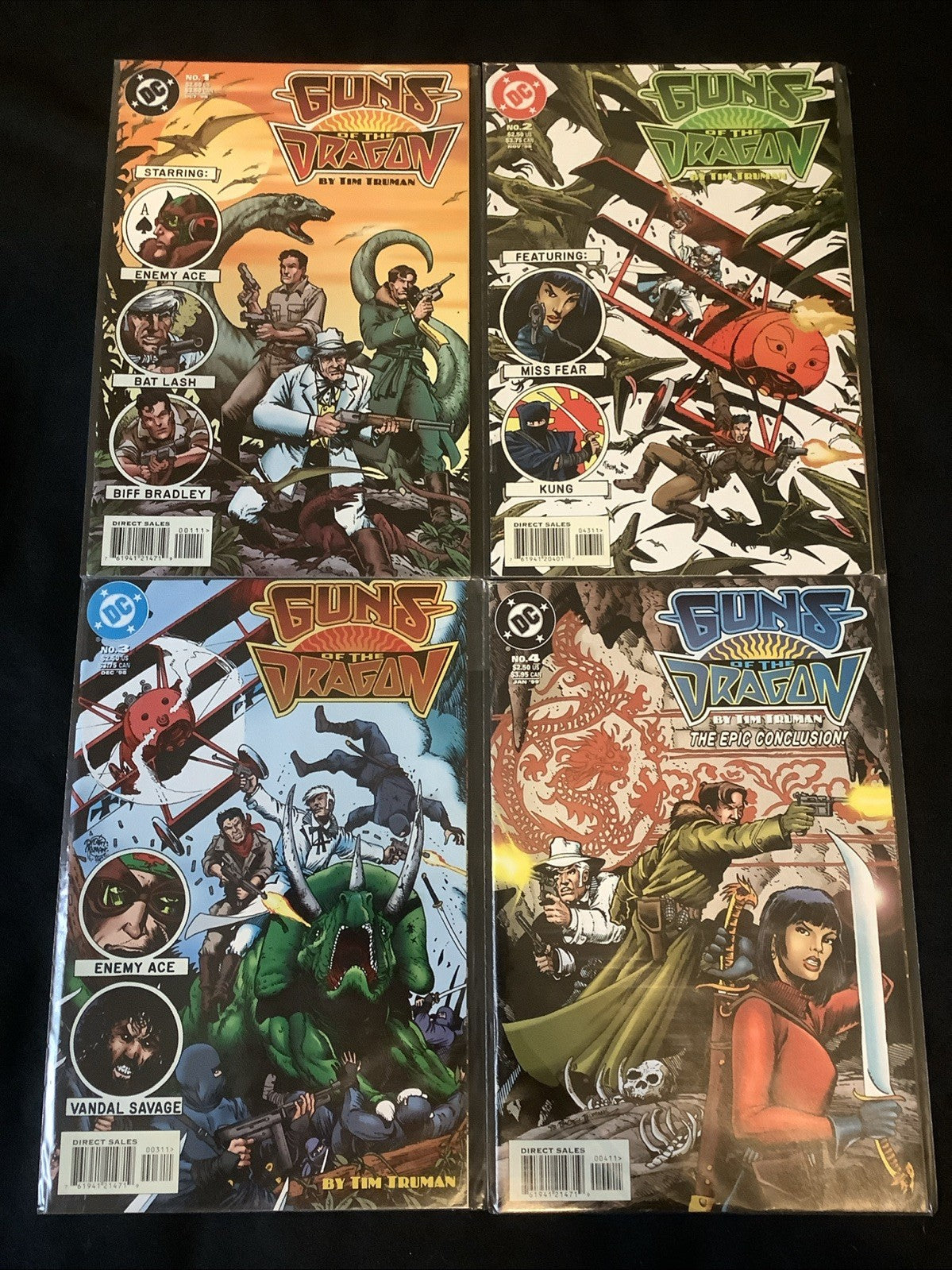 Guns of the Dragon #1-4 Complete Comic Set, DC Comics, Tim Truman, 1998
