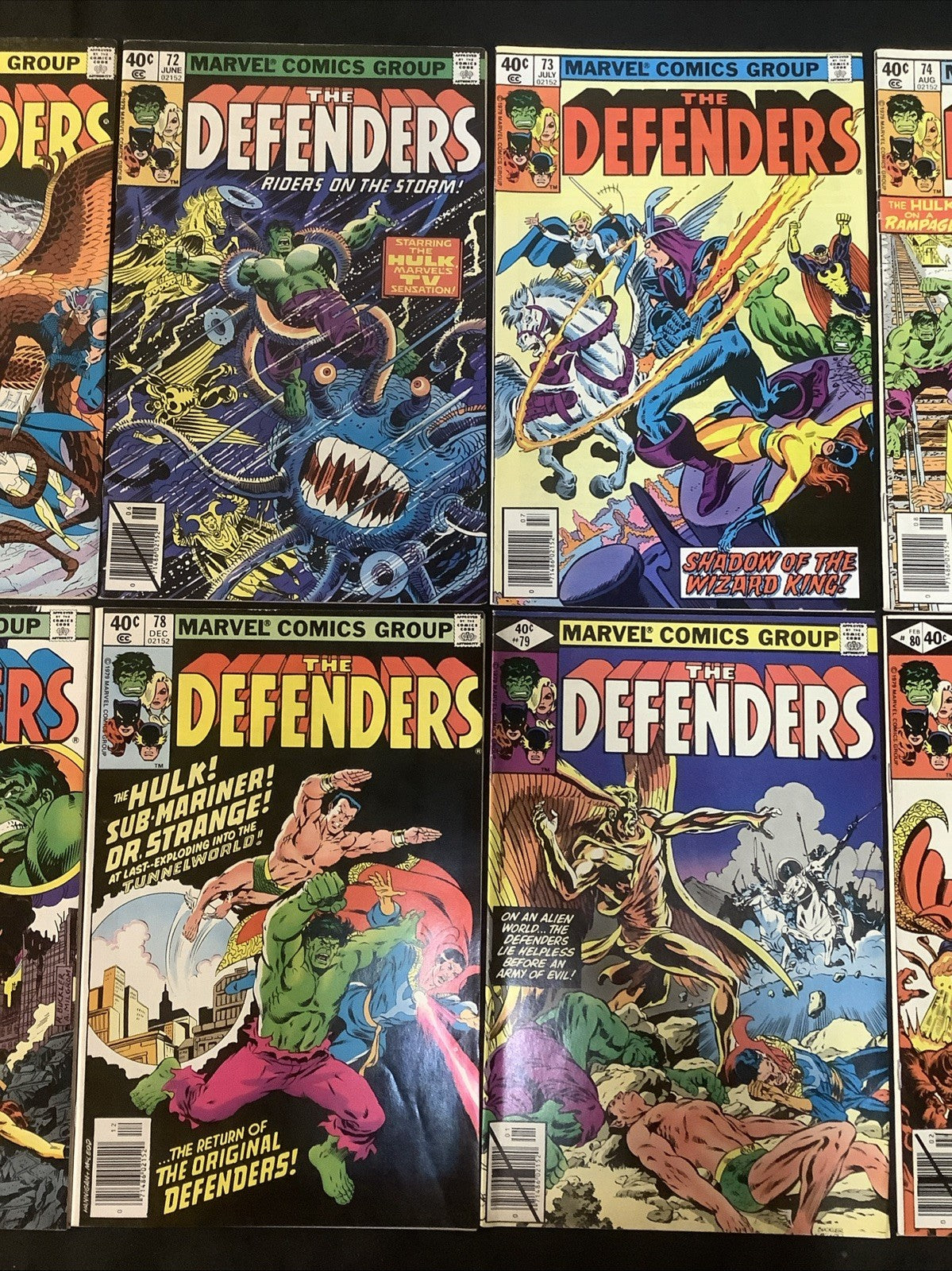 The Defenders #70-81 Comic Lot, Marvel Comics, Ed Hannigan/Herb Trimpe