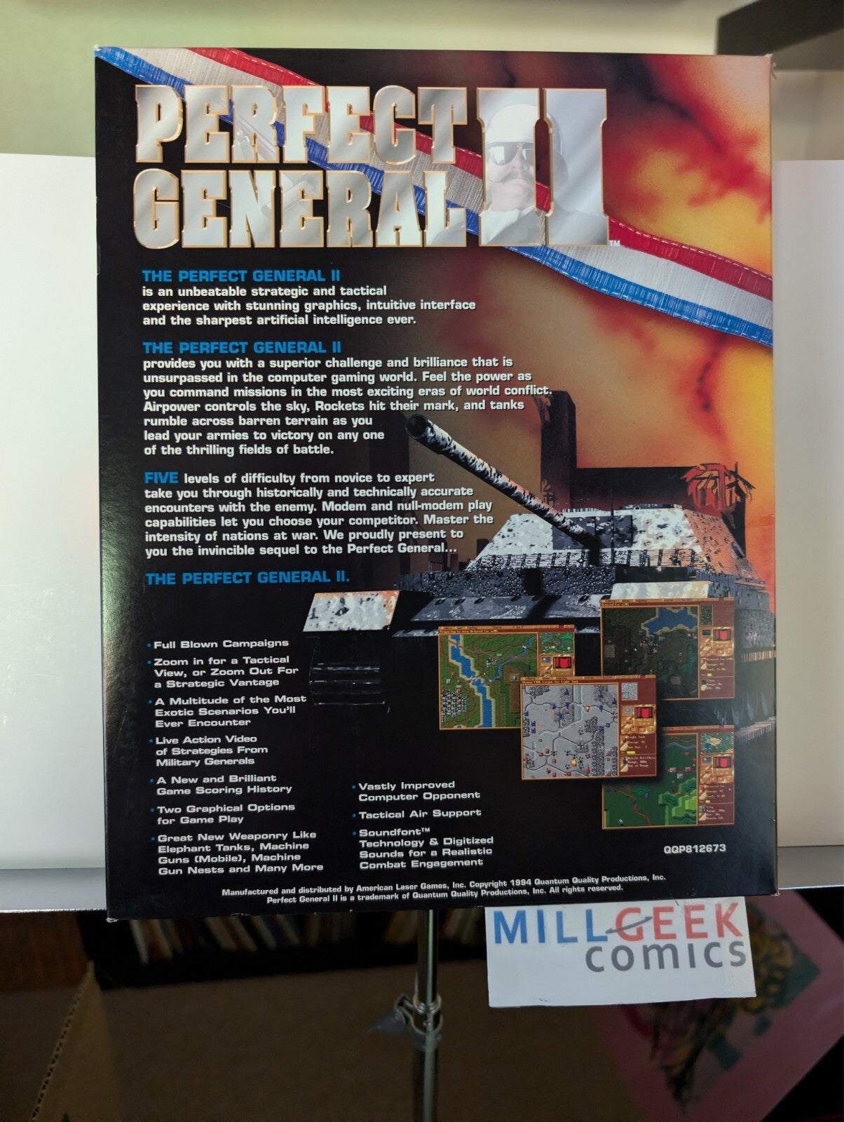 Perfect General II, Big Box with all manuals, NO CD-ROM QQP 1994 PC JD