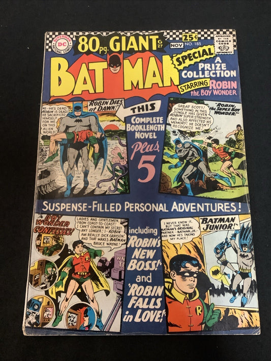 Batman #185 (October 1966) VG (4.0) 80 Page Giant