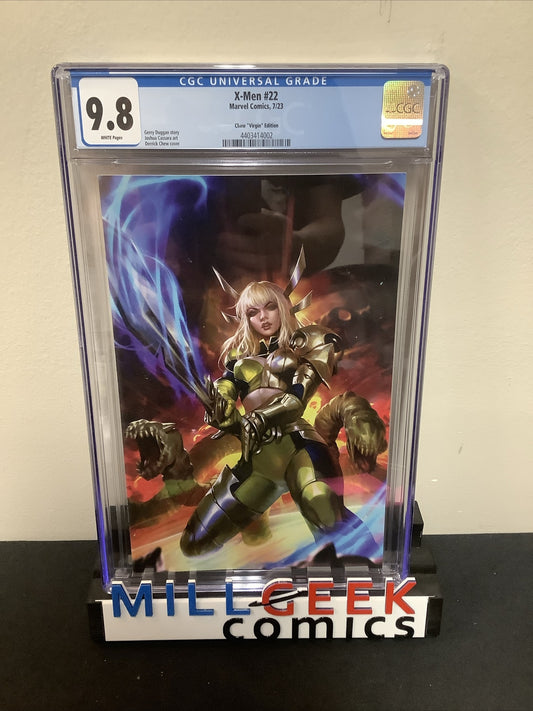 X-MEN #22, CGC Graded 9.8, Marvel, Derrick Chew 1:50 Virgin Variant, 2023