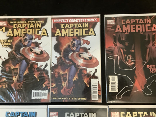 Captain America #1-5 + “Greatest” #1 Comic Lot, Marvel, 1st Cameo Winter Soldier