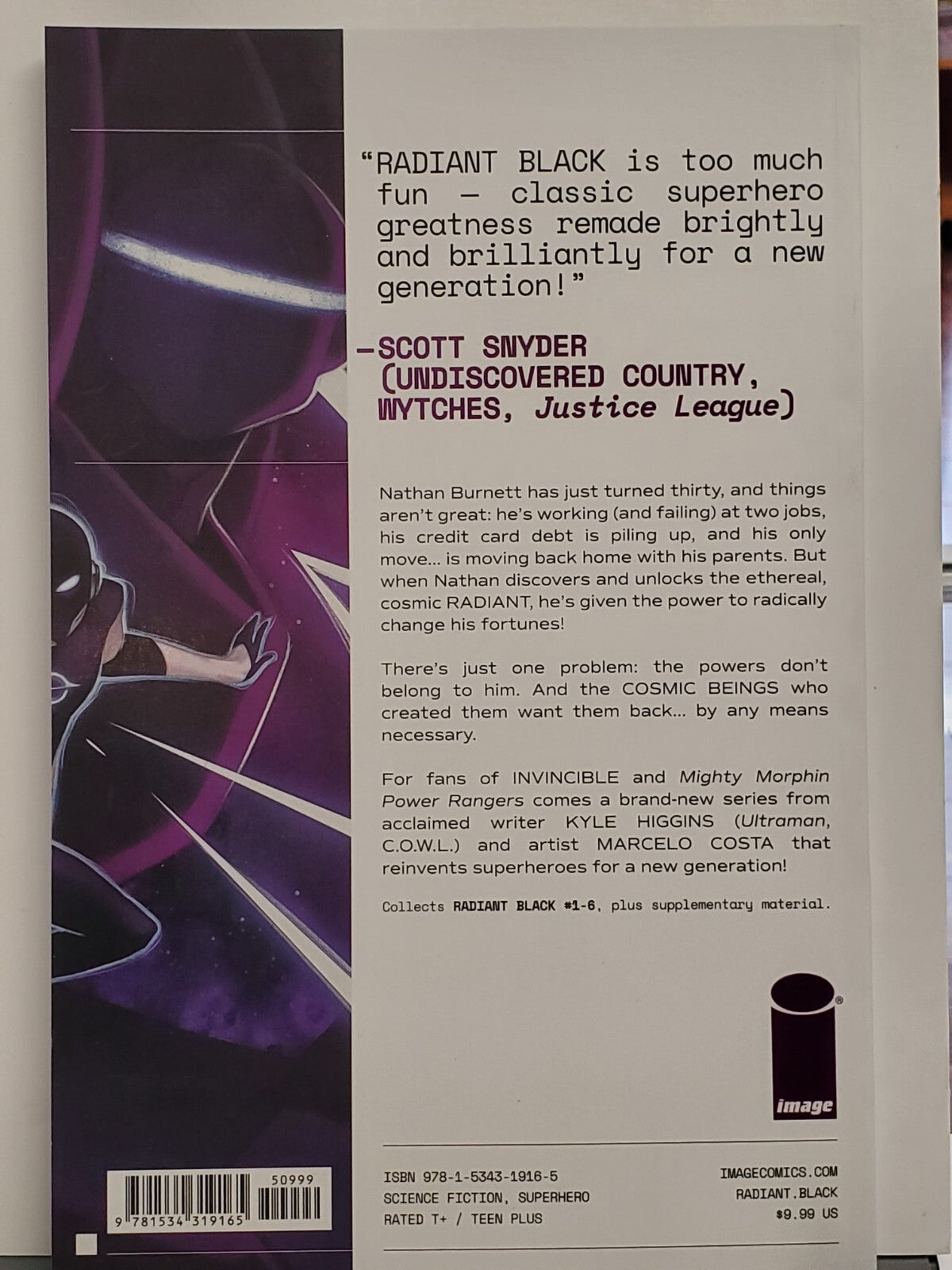 Radiant Black TPB v.1: (Not So) Secret Origin Kyle Higgins Marcello Costa Image