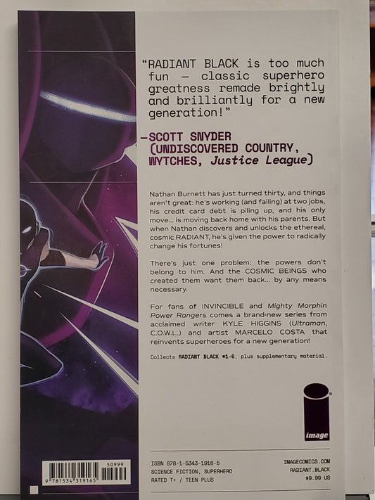 Radiant Black TPB v.1: (Not So) Secret Origin Kyle Higgins Marcello Costa Image