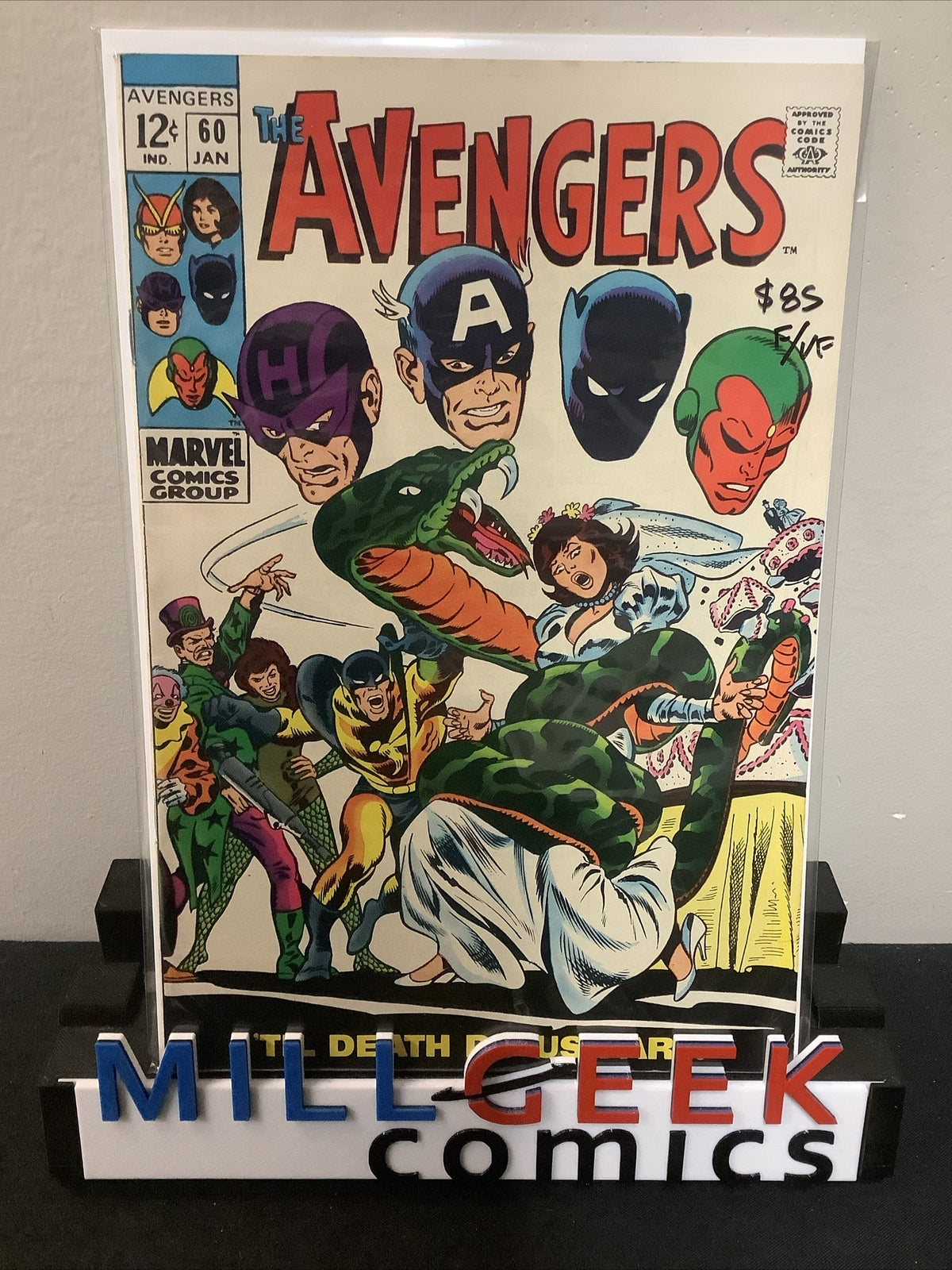 Avengers #60 (1969) F/VF (7.0) Thomas/ Buscema, Marriage Yellowjacket And Wasp