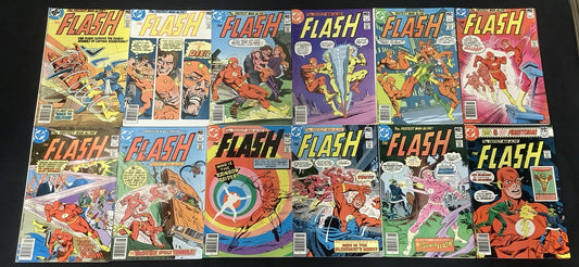 FLASH #278-289 Comic Lot, 1st George Perez Art At DC, 1st App Rainbow Raider