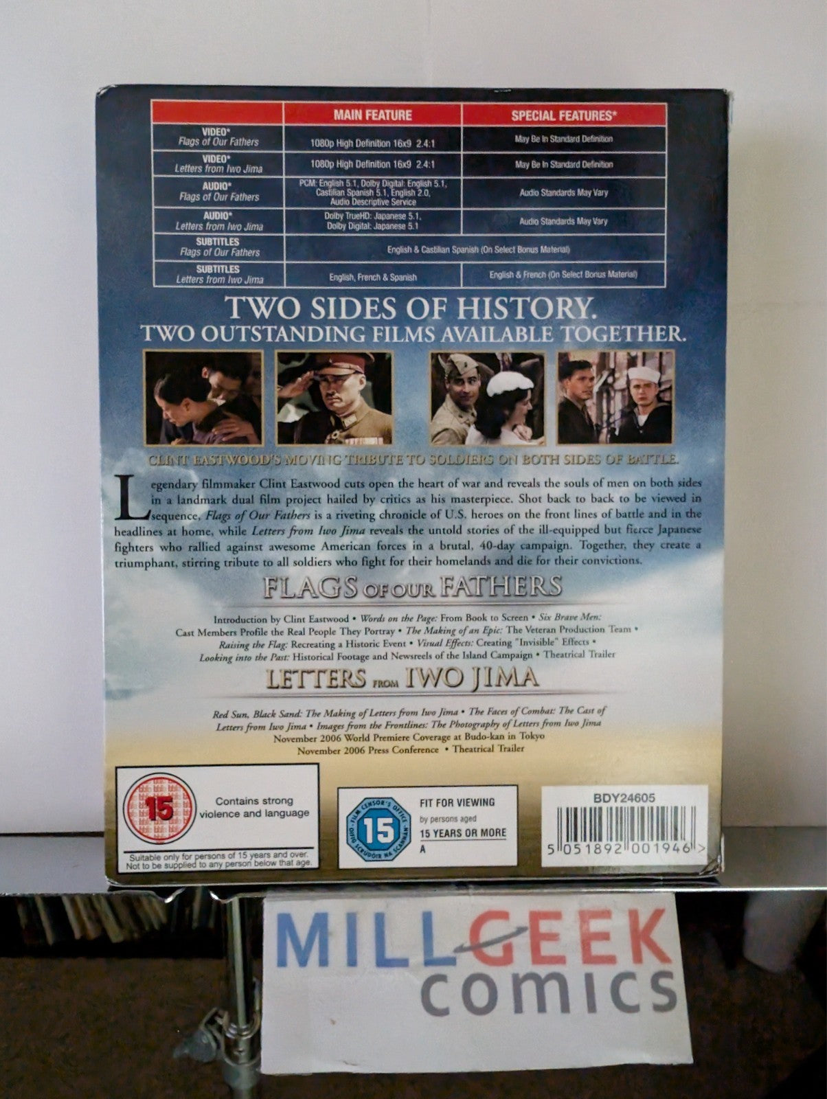Flags of our Fathers & Letters from Iwo Jima (Blu-Ray) Like New Region Free -JD