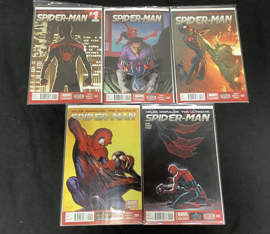 Miles Morales Ultimate Spider-Man #1-5 Comic Lot, Marvel, Second Miles Ongoing