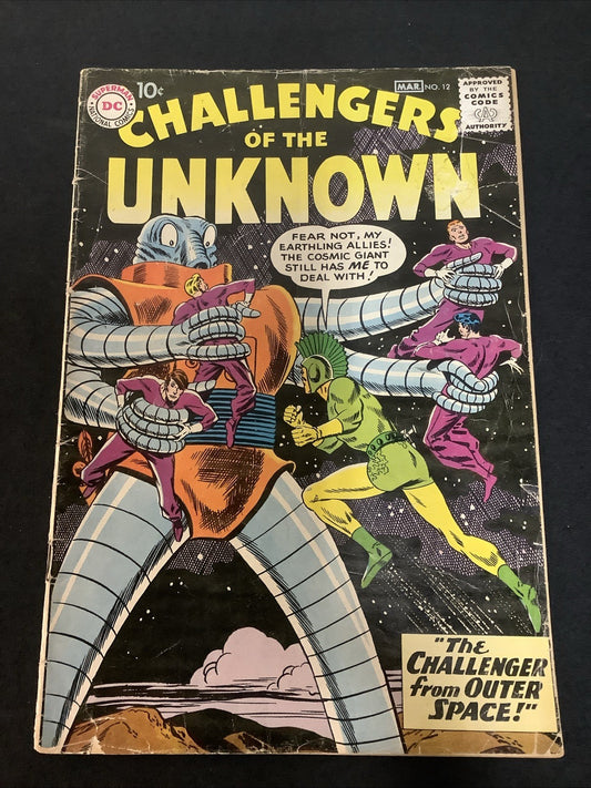 Challengers of the Unknown #12 (DC Comics February-March 1960) VG- (3.5)
