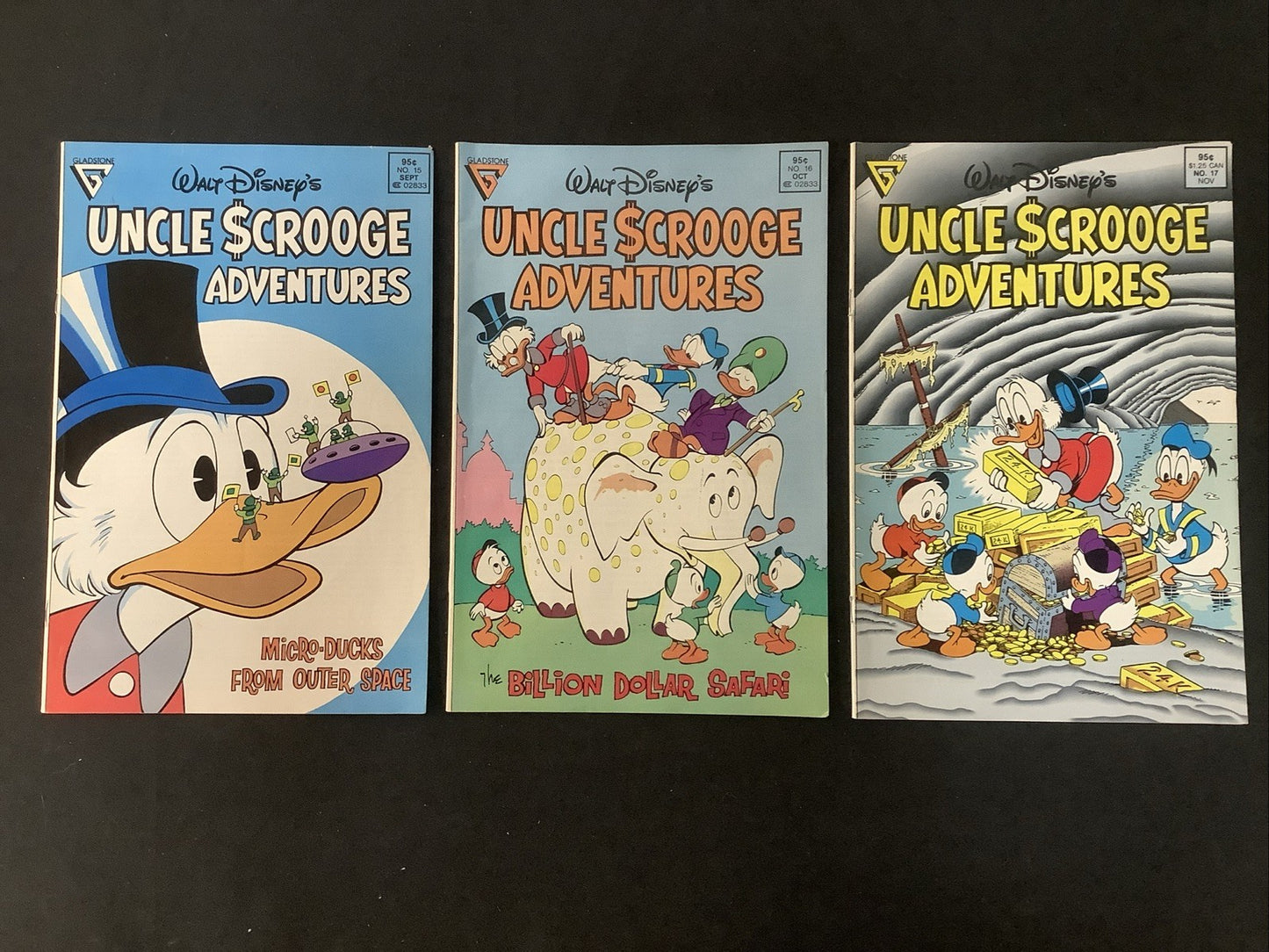 Walt Disney’s Uncle Scrooge Adventures #15-167 Comic Lot, Gladstone Comics, 1989