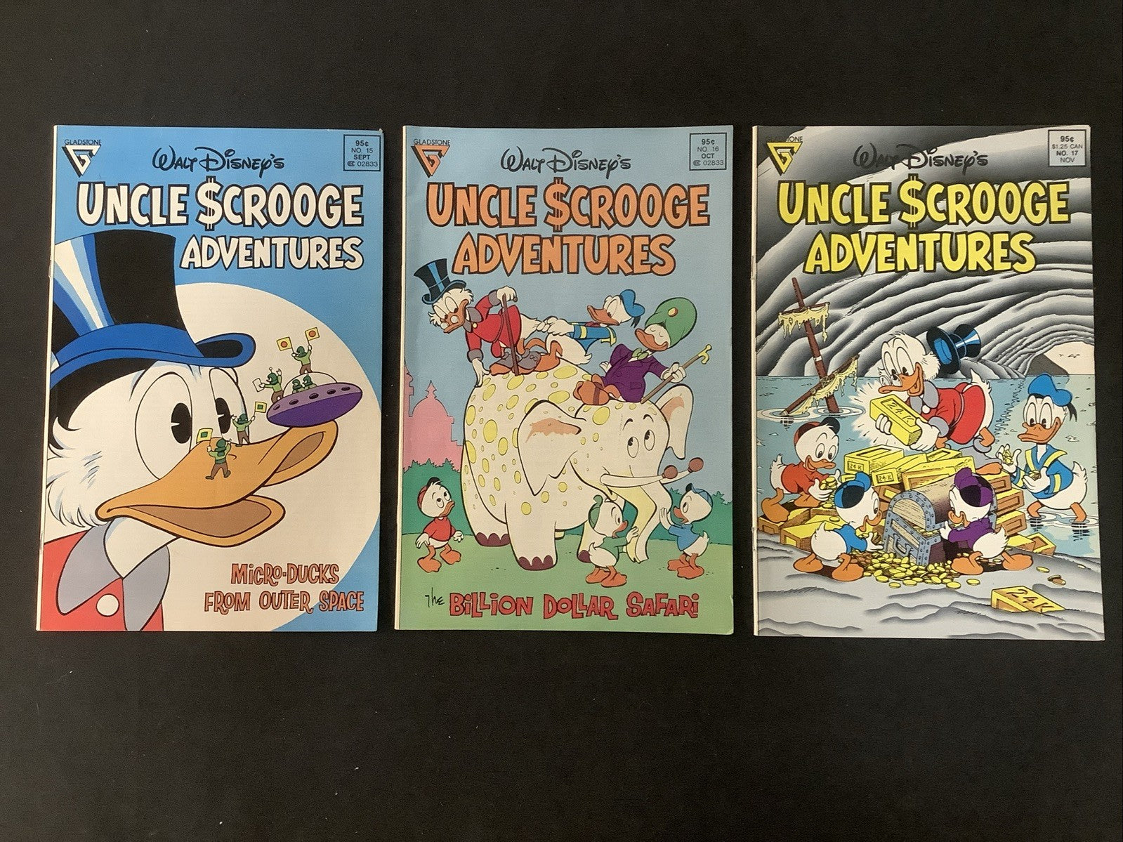 Walt Disney’s Uncle Scrooge Adventures #15-167 Comic Lot, Gladstone Comics, 1989